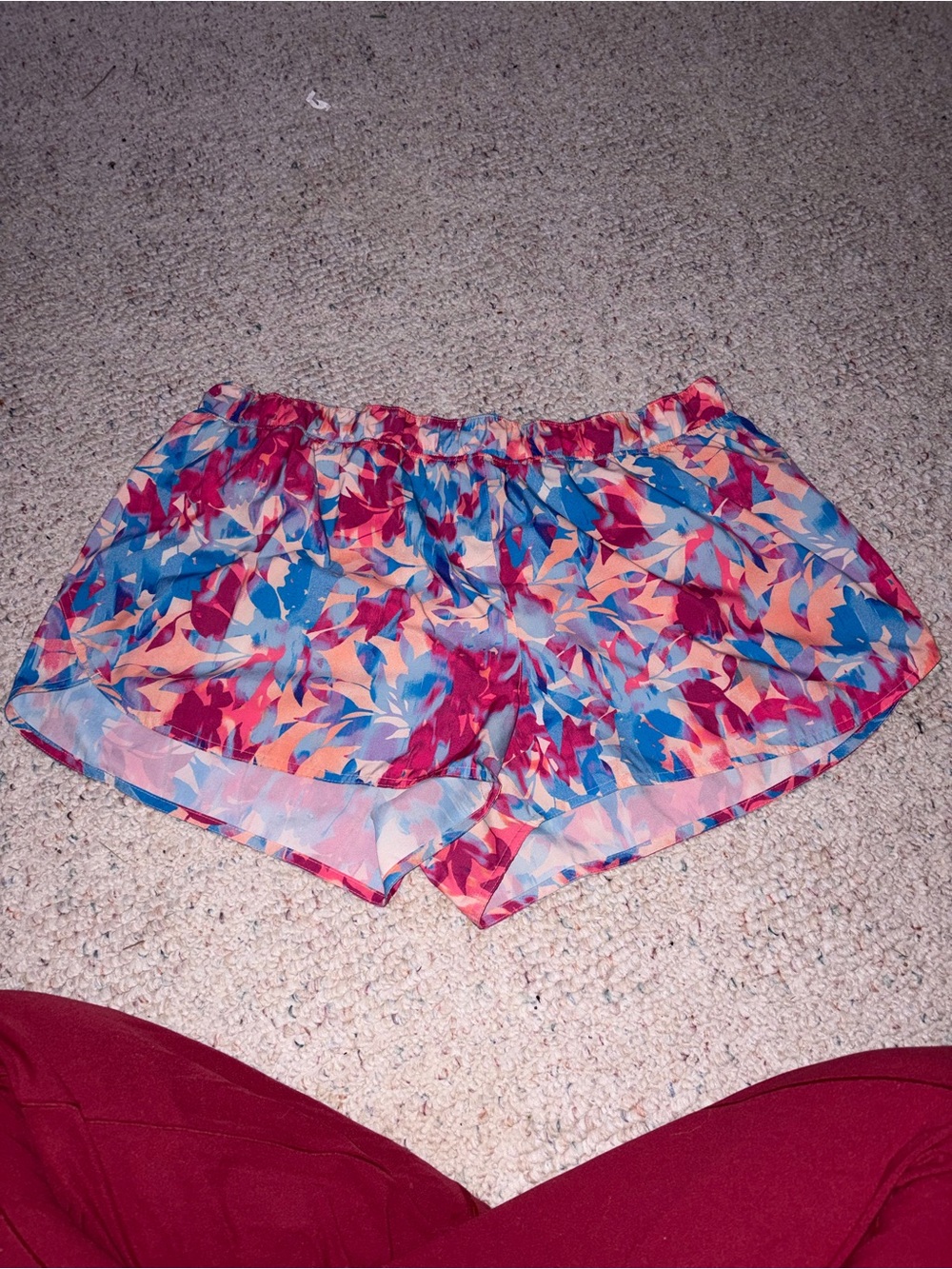 Old Navy Multicolor Floral Athletic Shorts - Pink Blue Peach